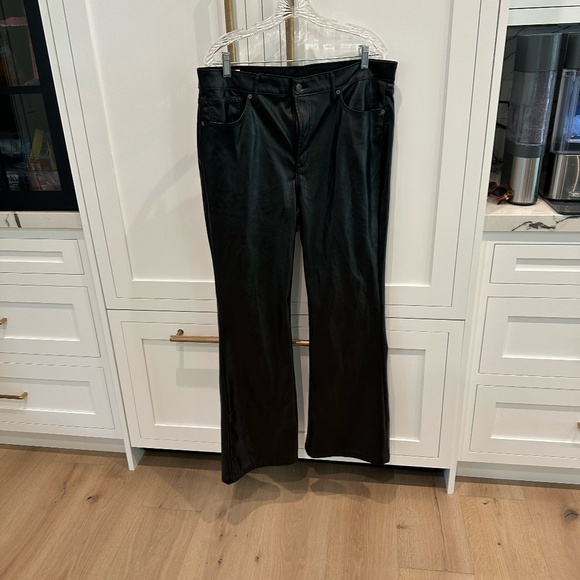 Gap Vegan Leather High-Rise Flared Pants - Picture 1 of 4